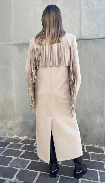 Cappotto PLEASE con frange