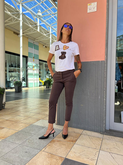 T-Shirt KONTATTO con applicazioni
