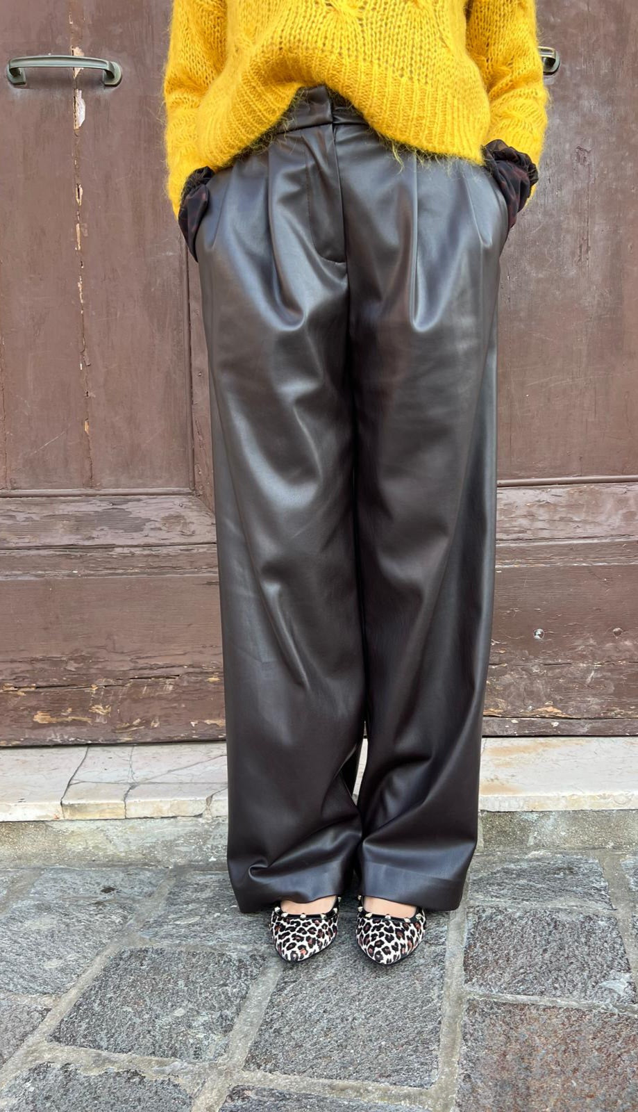 Pantalone ecopelle MA4028F KONTATTO