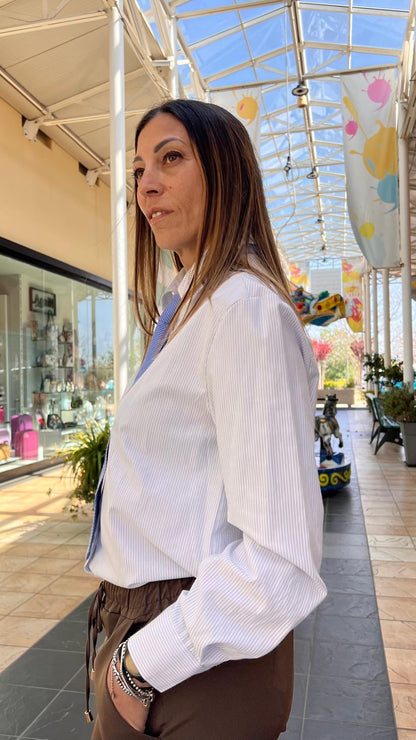 Camicia righe con cravatta INDOMINA PE18782