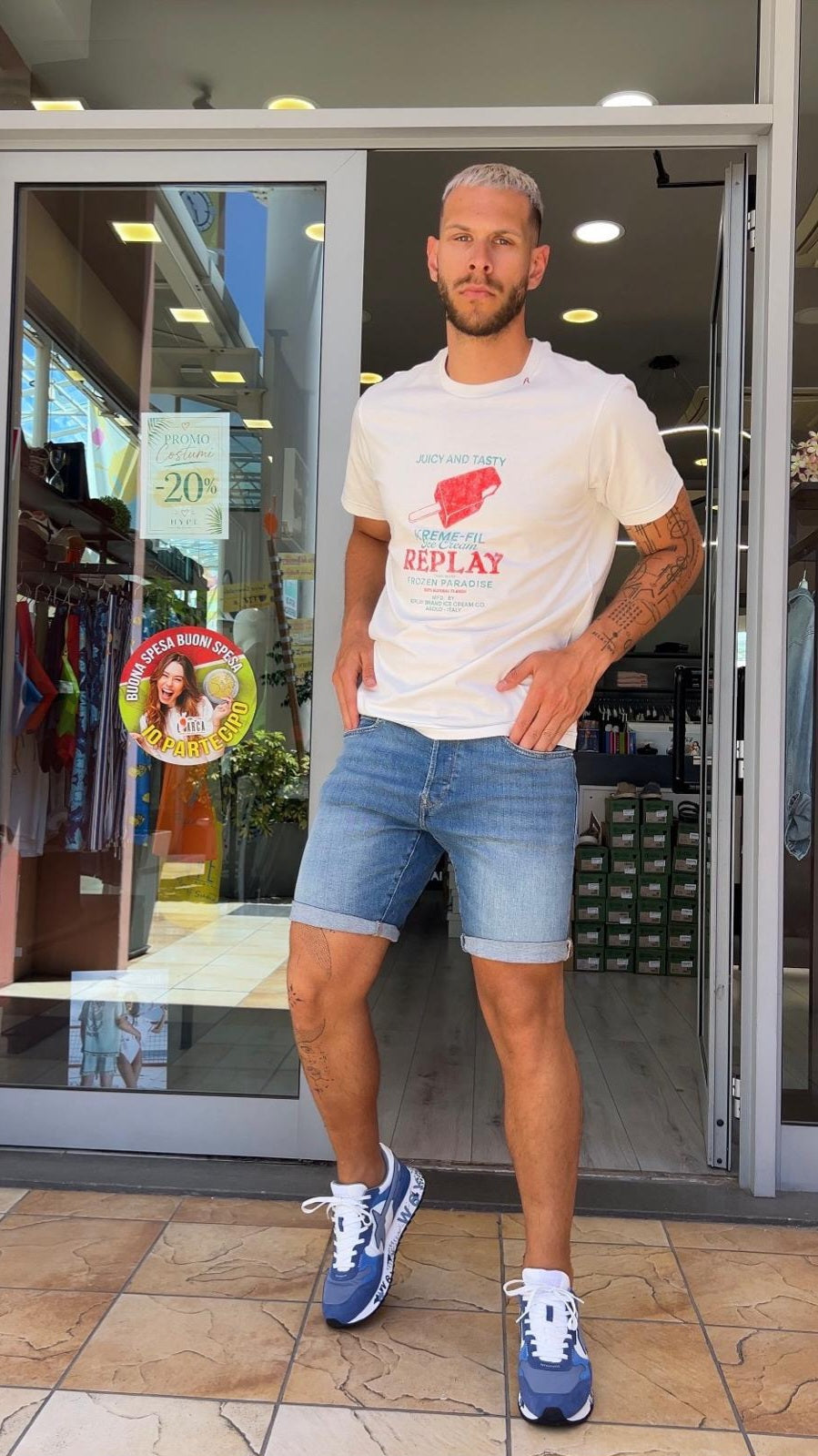 T shirt con stampa REPLAY