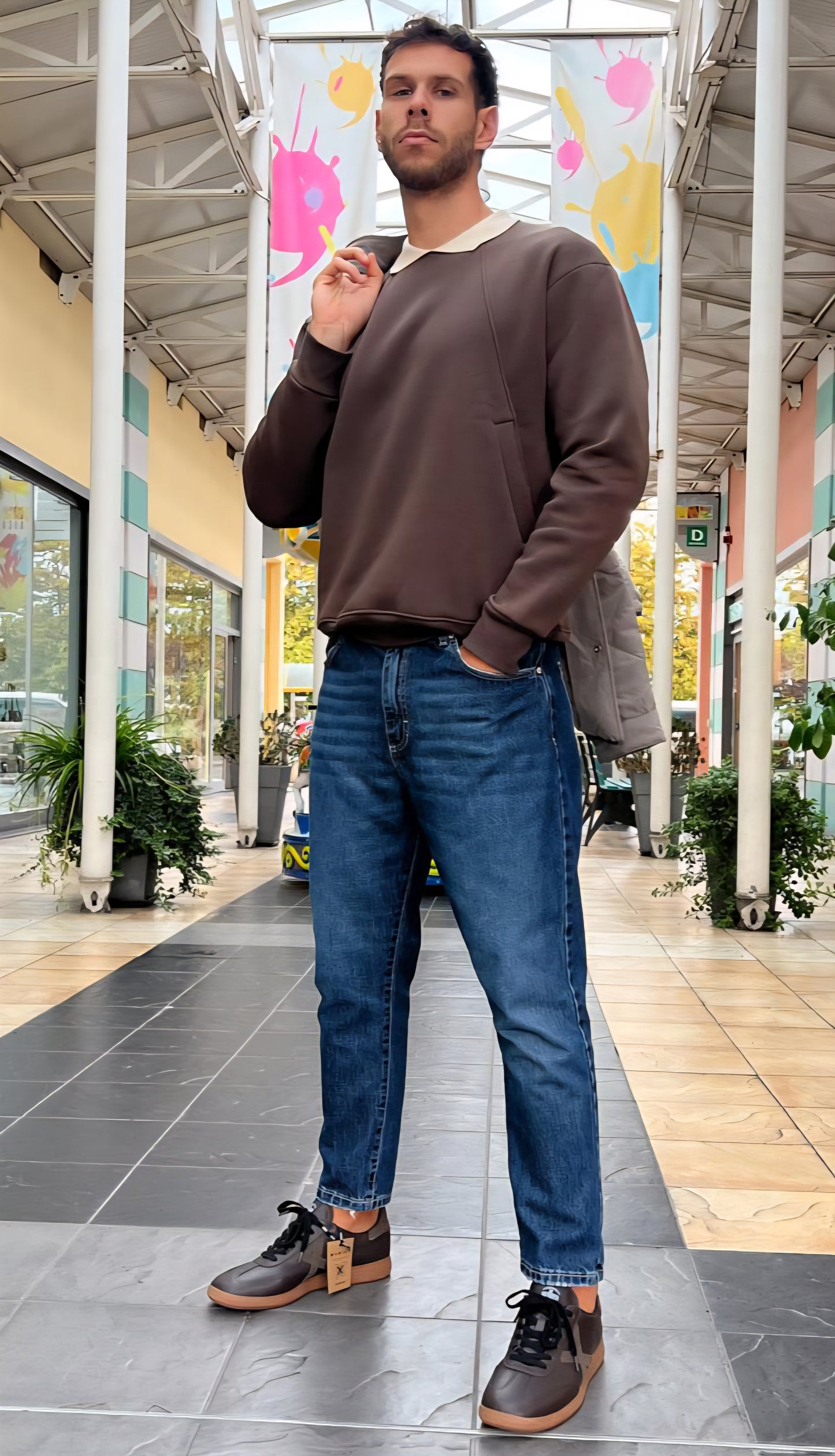 Felpa con colletto BERNA