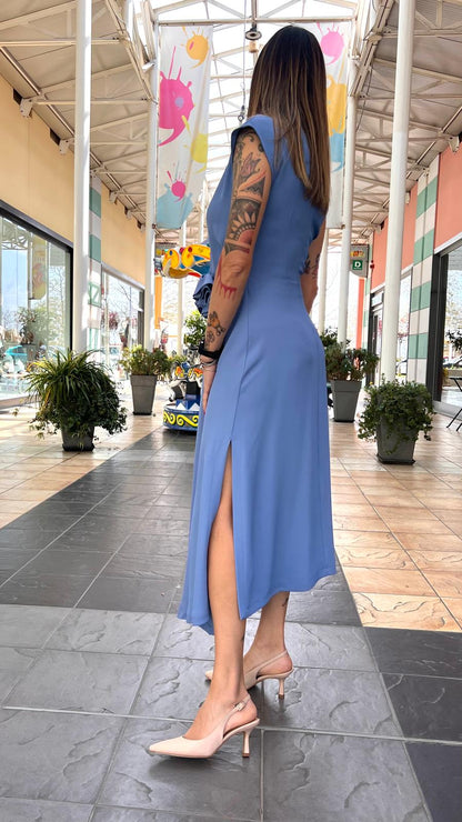 Abito midi con cut out e fiore IMPERIAL AFZXLHX