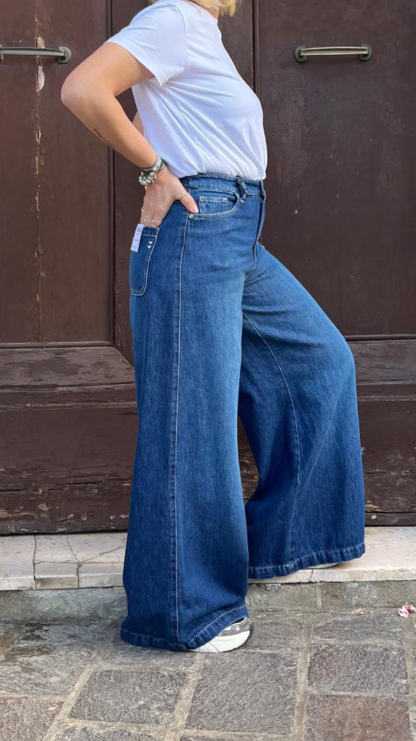 Jeans gamba larga PLEASE P3J9CQZCCB