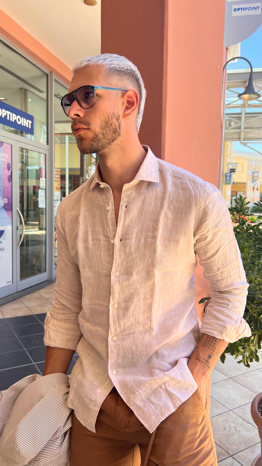Camicia in 100% lino BRACACCIO SG00D1