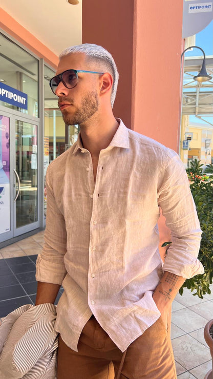 Camicia in 100% lino BRACACCIO SG00D1