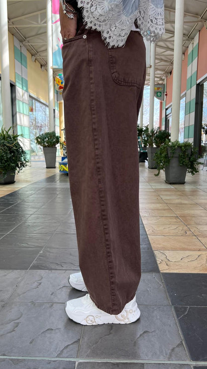 Jeans cioccolato HAVEONE BELLA