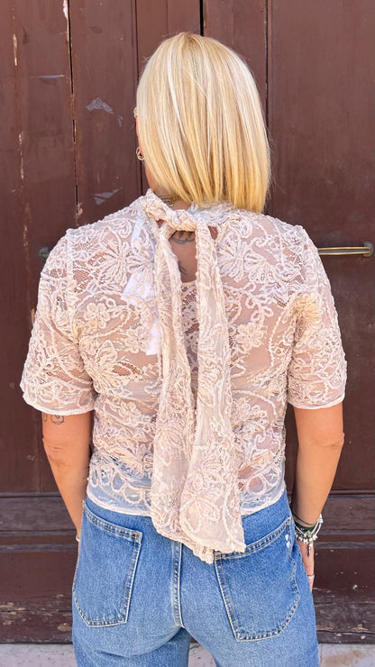 T-shirt con ricamo floreale RHB3MDY IMPERIAL