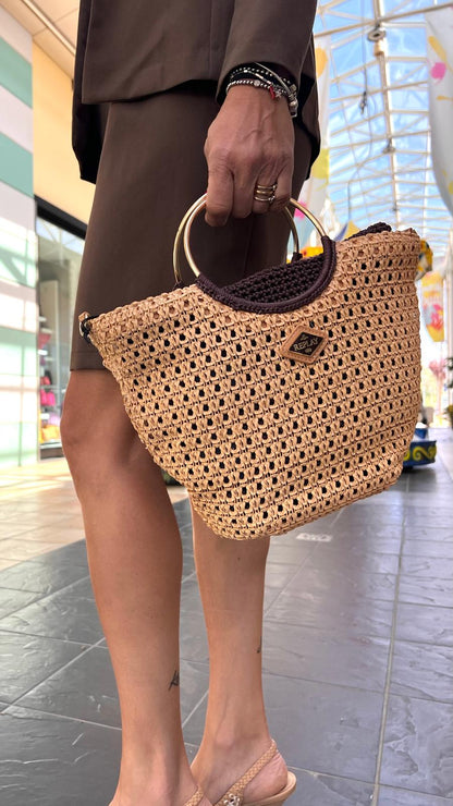 Borsa con lavorazione intrecciata REPLAY