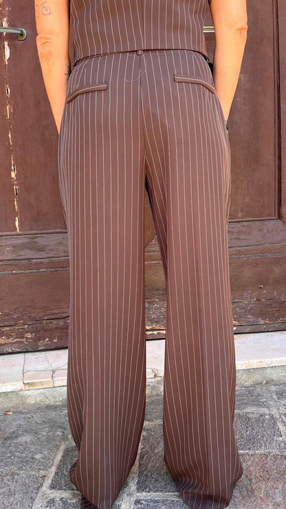 Pantaloni palazzo con cintura fiore P7I9MEP IMPERIAL
