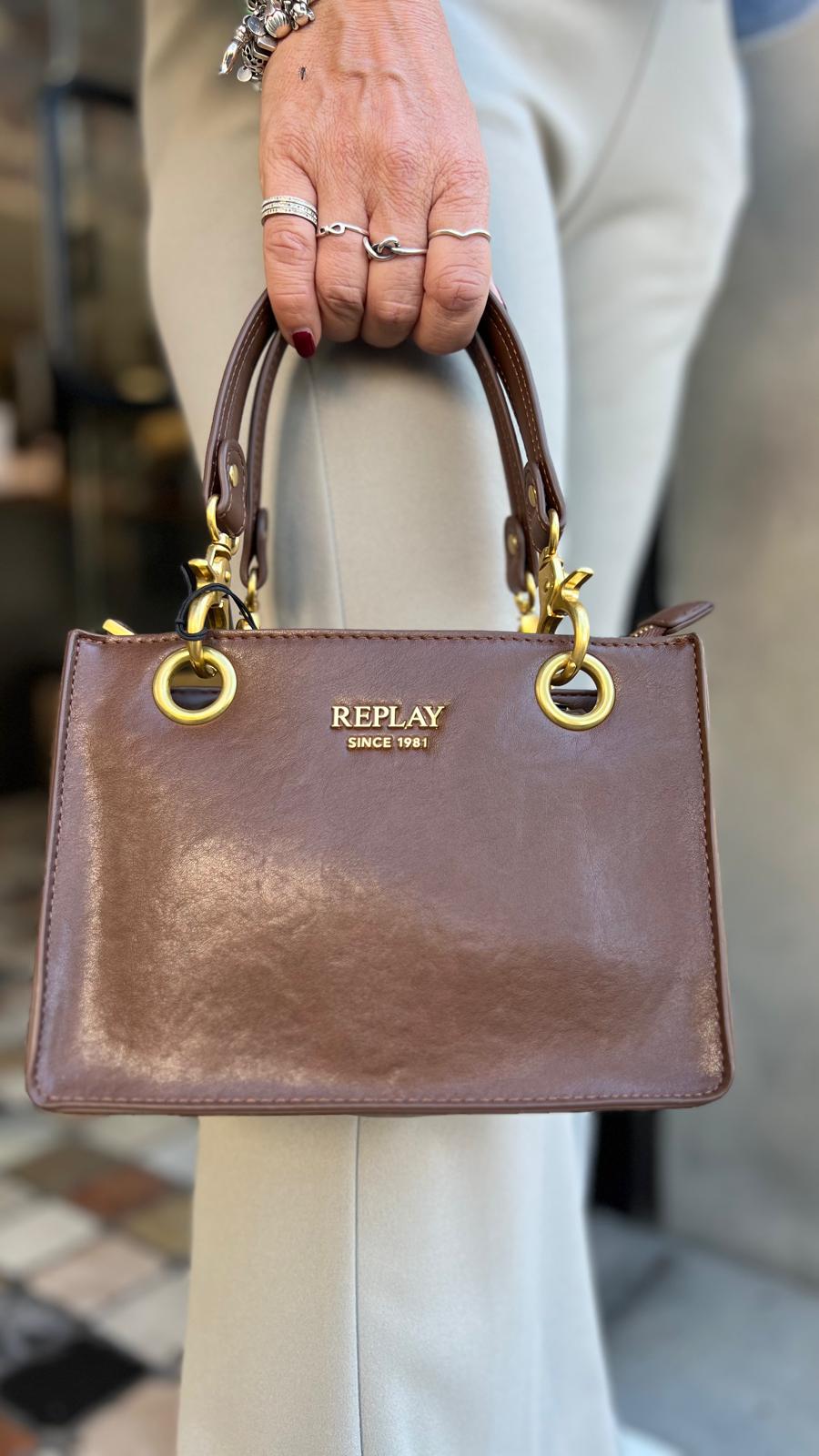 Borsa a mano con texture vintage FW019X REPLAY