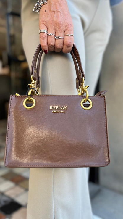 Borsa a mano con texture vintage FW019X REPLAY