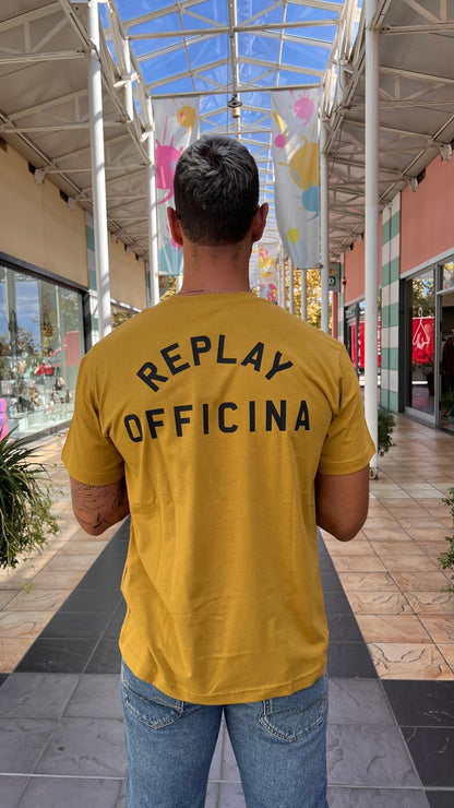 T-shirt con lettering industriale M12BE REPLAY