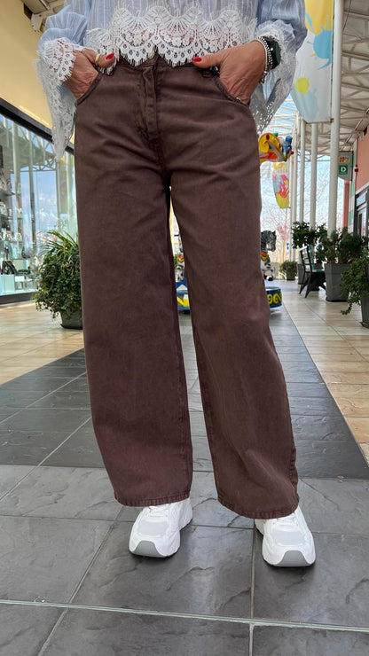 Jeans cioccolato HAVEONE BELLA