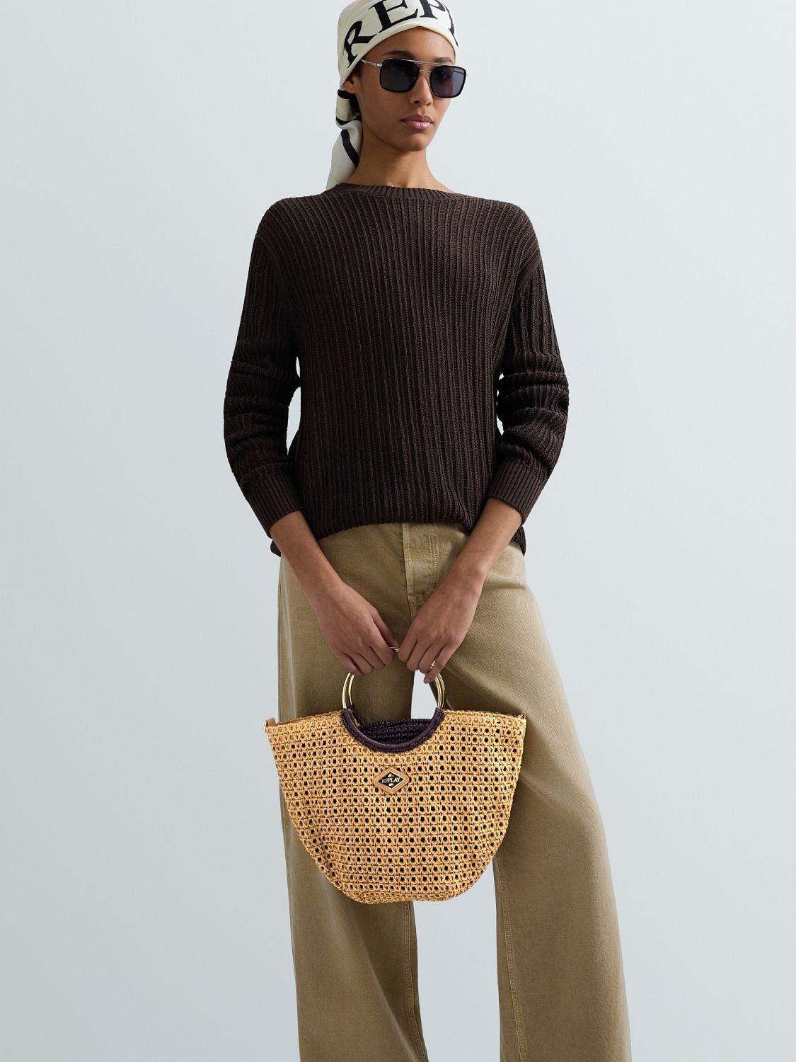 Borsa con lavorazione intrecciata REPLAY