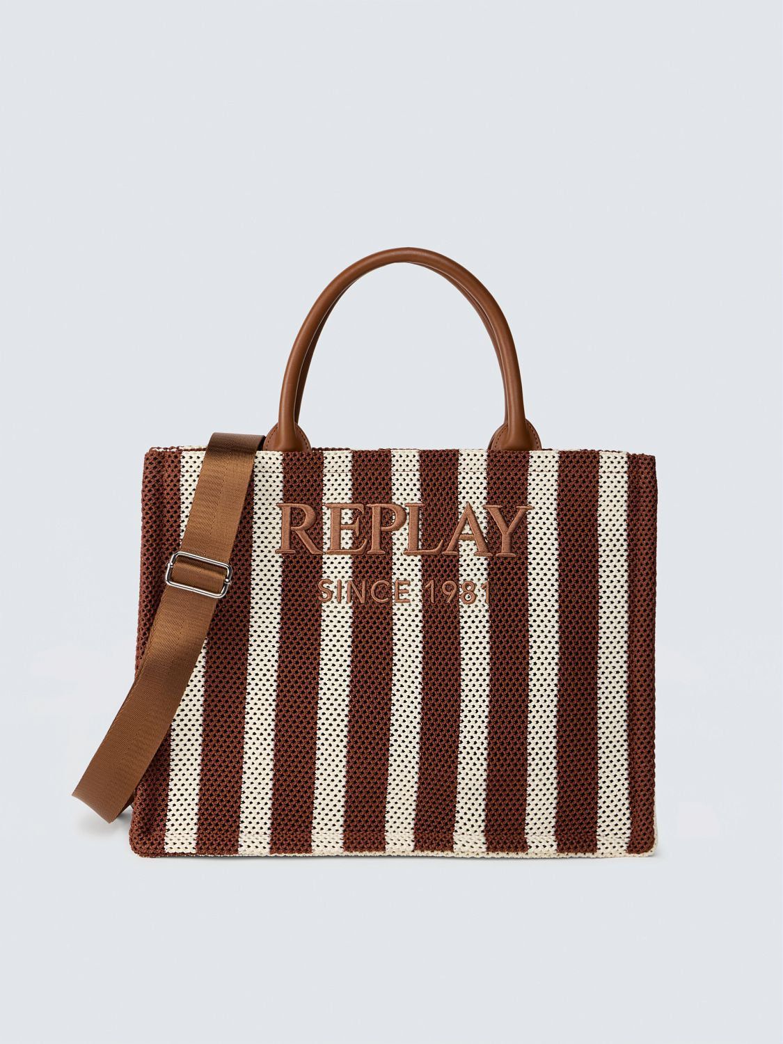 Borsa shopper a righe REPLAY FW3836