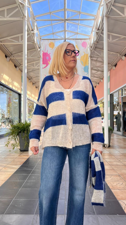 Cardigan con sciarpa MMA-R142 HAVEONE
