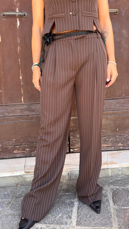 Pantaloni palazzo con cintura fiore P7I9MEP IMPERIAL