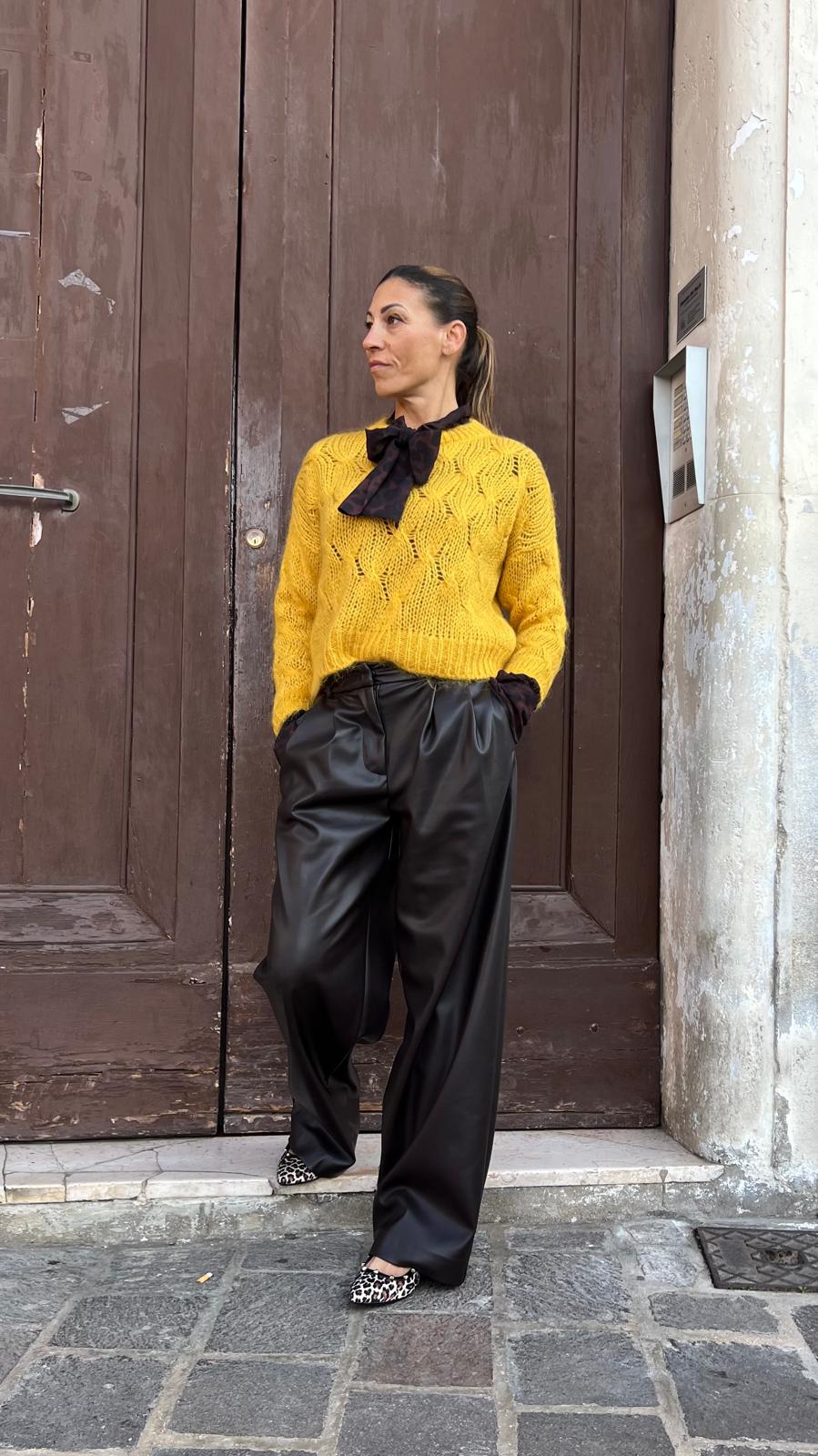 Pantalone ecopelle MA4028F KONTATTO