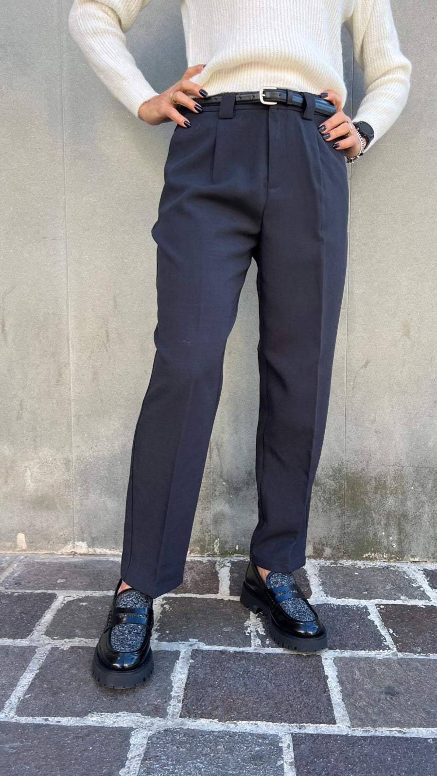 Pantaloni con cintura LILI SIDONIO