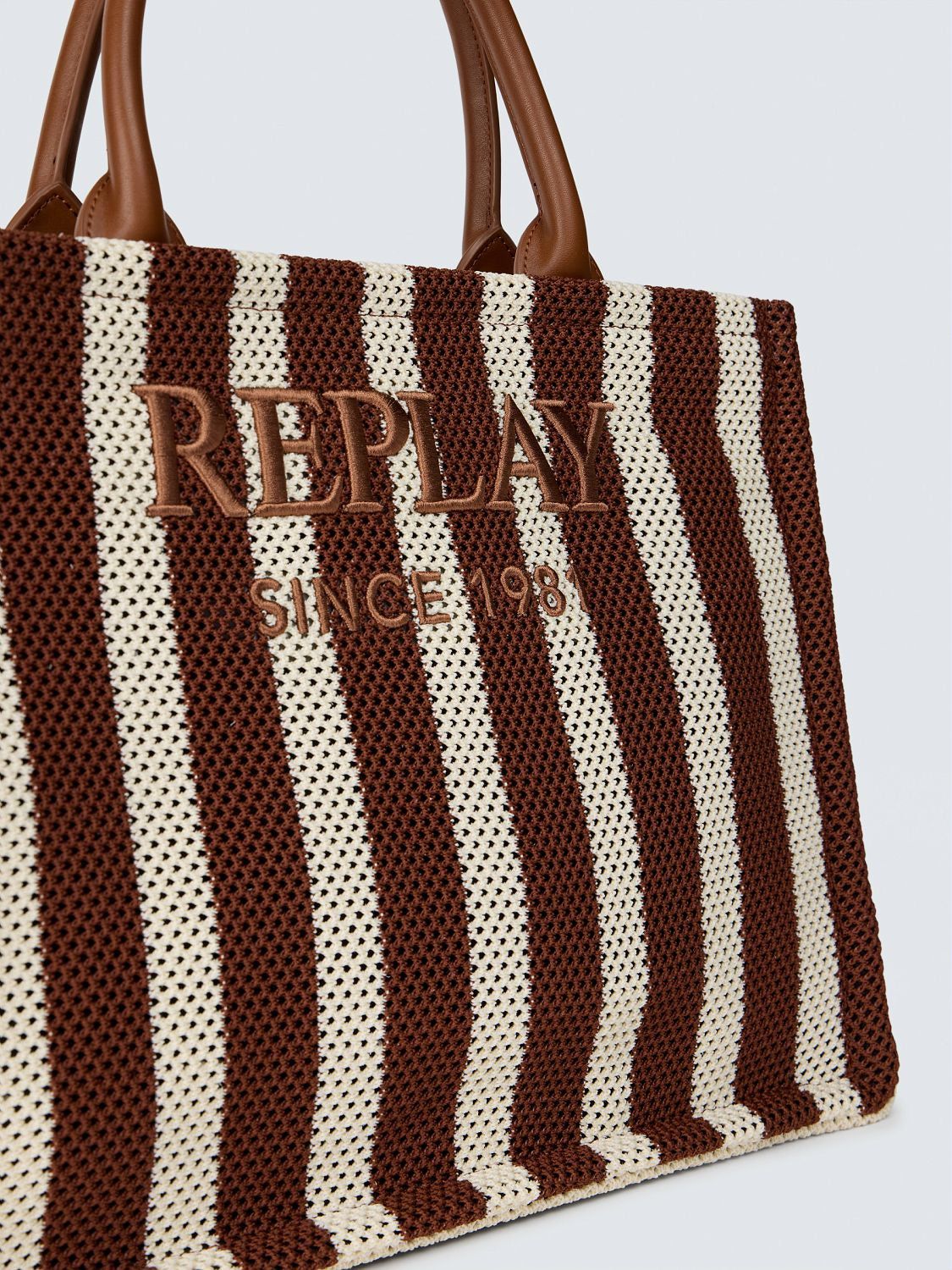 Borsa shopper a righe REPLAY FW3836