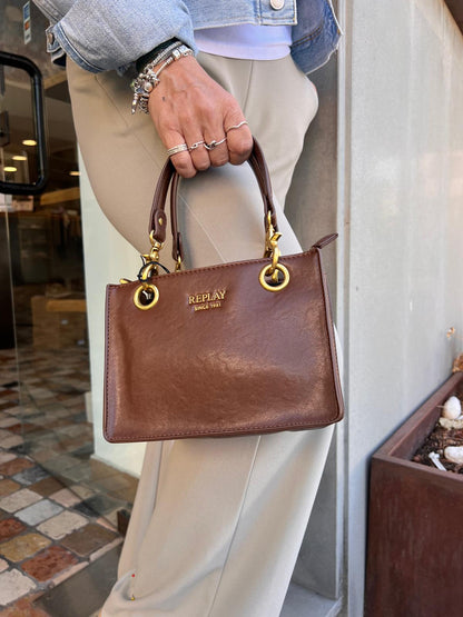 Borsa a mano con texture vintage FW019X REPLAY