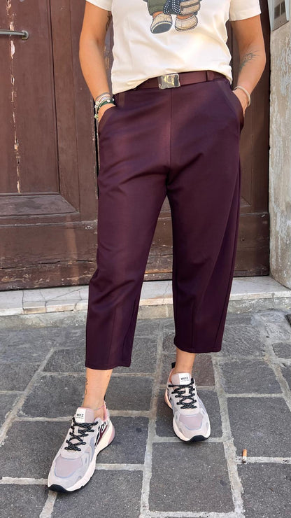 Pantalone cropped con cintura P8E7MHZC IMPERIAL