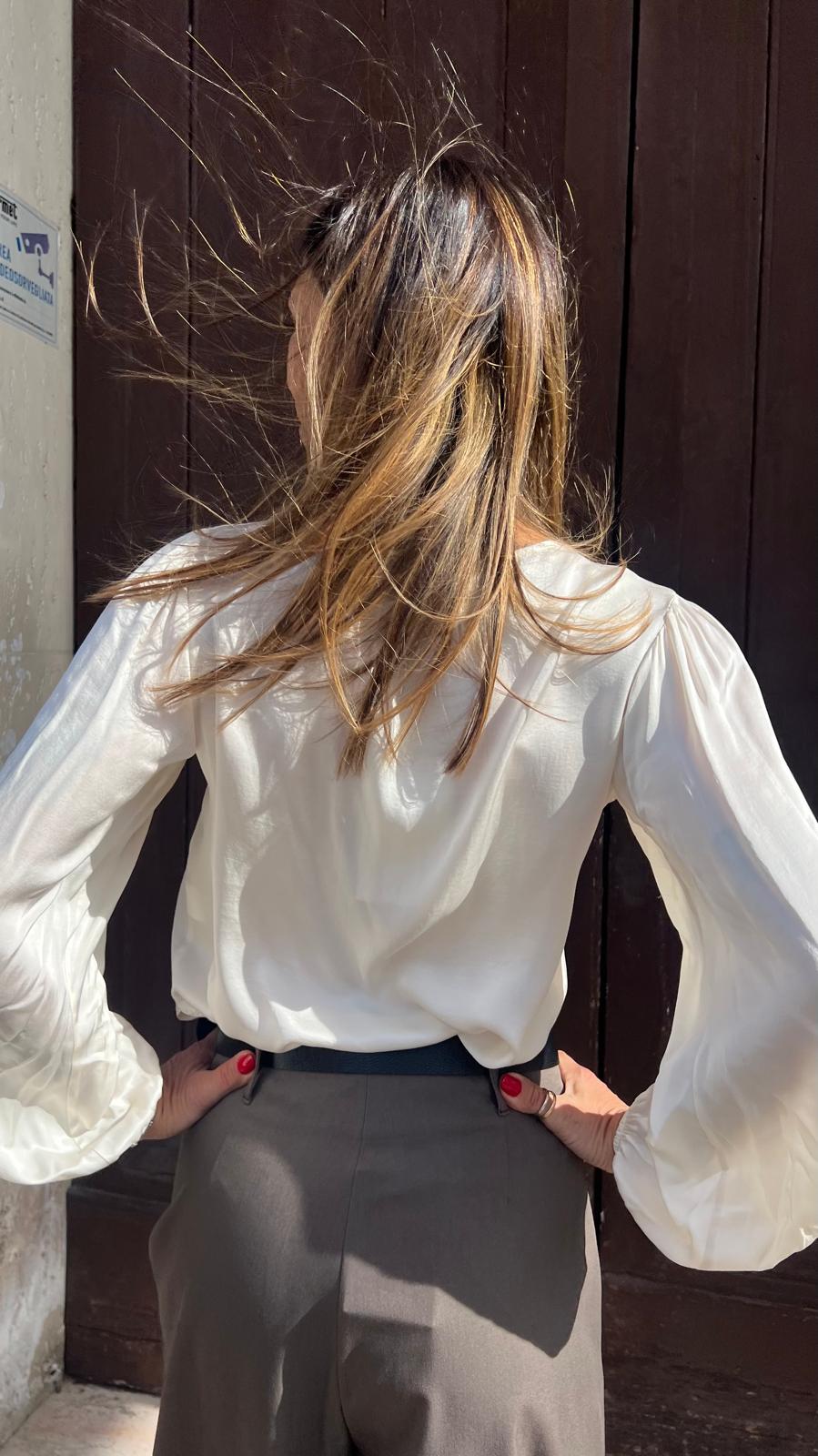 Blusa viscosa scollo a V HAVEONE CWG-Q006