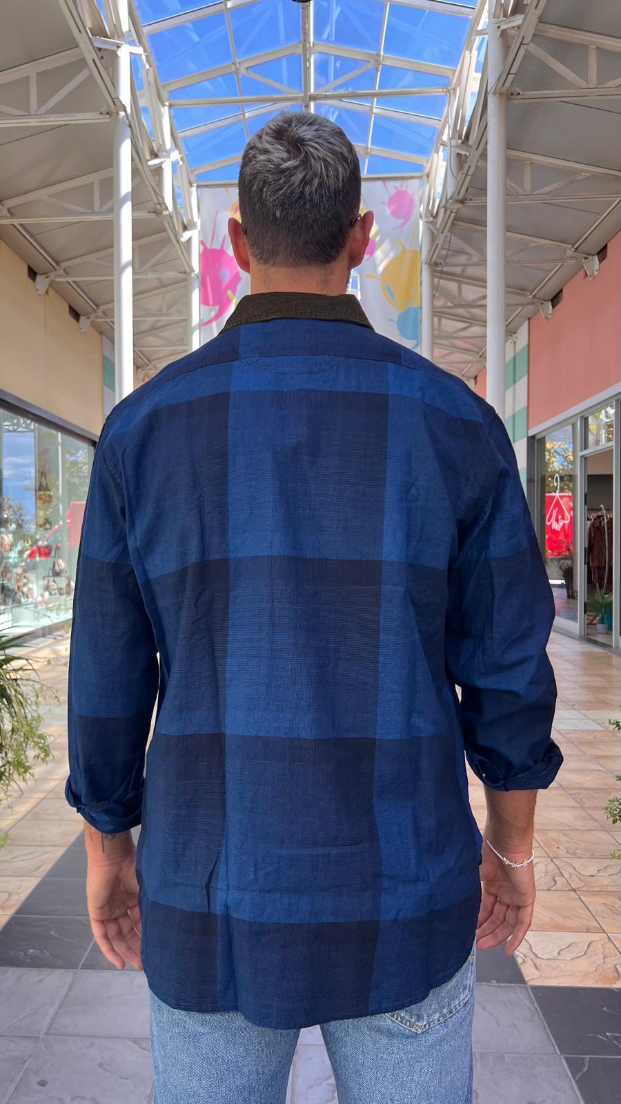 Camicia check con collo a contrasto M105U REPLAY