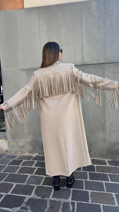 Cappotto PLEASE con frange